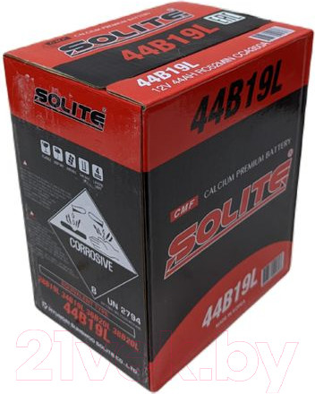 Изображение товара Автомобильный аккумулятор Solite 44B19L (44 А/ч)