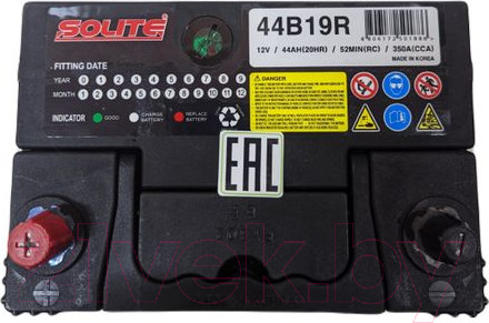 Изображение товара Автомобильный аккумулятор Solite 44B19R (44 А/ч)