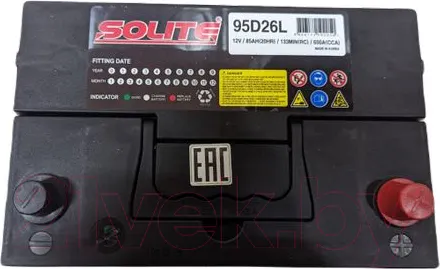 Изображение товара Автомобильный аккумулятор Solite 95D26L B/H (85 А/ч)