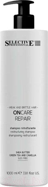 Изображение товара Шампунь для волос Selective Professional Oncare Repair Реструктурирующий / 1383400 (1л)