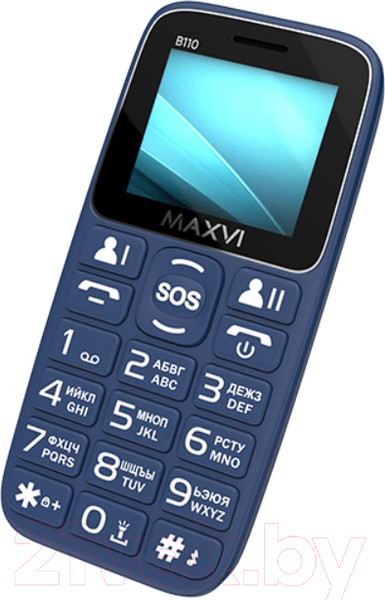 Изображение товара Мобильный телефон Maxvi B110 (синий)