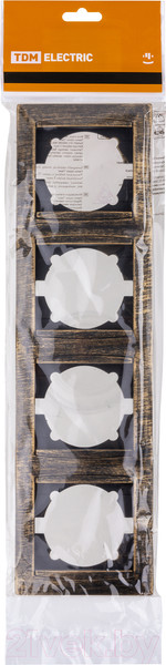 Изображение товара Рамка для выключателей и розеток TDM Лама SQ1815-0781 (бронза)