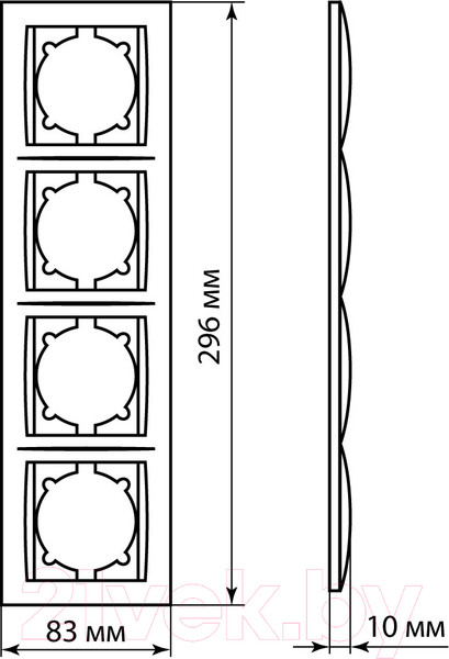 Изображение товара Рамка для выключателей и розеток TDM Лама SQ1815-0781 (бронза)