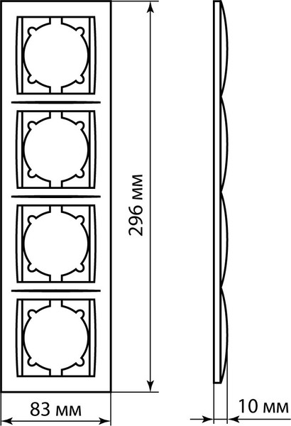 Изображение товара Рамка для выключателей и розеток TDM Лама SQ1815-0685 (старинное серебро)
