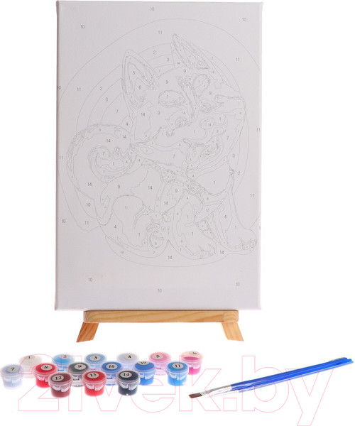 Изображение товара Картина по номерам Школа талантов Щенок хаски / 5177163