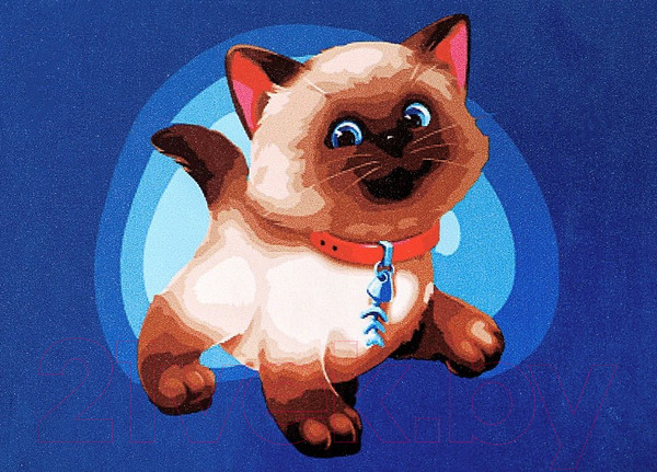 Изображение товара Картина по номерам Школа талантов Сиамский котенок / 5222615