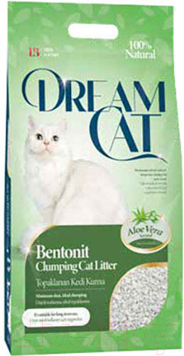 Изображение товара Наполнитель для туалета Dream Cat Бентонитовый Aloe Vera (5л)