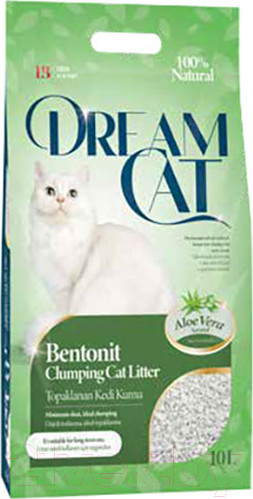Изображение товара Наполнитель для туалета Dream Cat Бентонитовый Aloe Vera (10л)