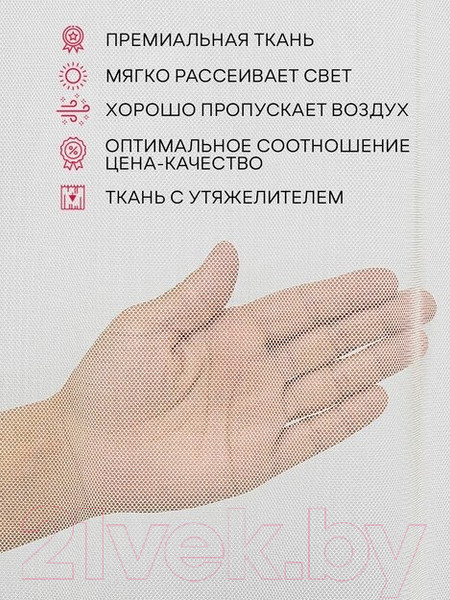 Изображение товара Гардина Amore Mio Сетка Сlassic PL Selanik-03 300x270 / 17575 (молочный)