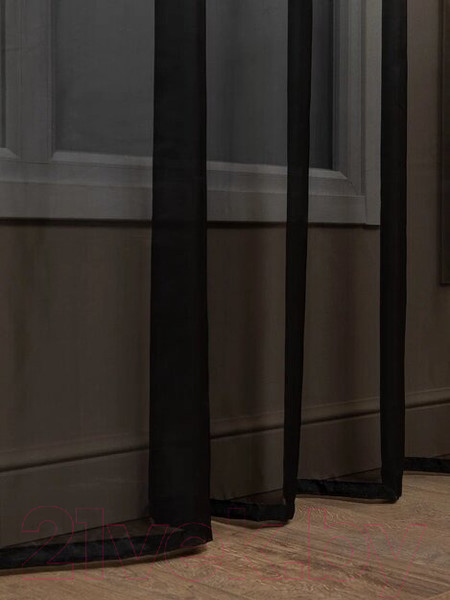 Изображение товара Гардина Amore Mio Однотонная вуаль 6PL lux-69 300x270 / 91241 (черный)