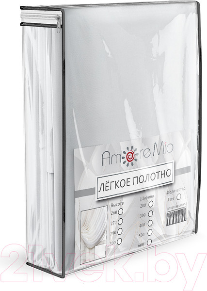 Изображение товара Гардина Amore Mio Однотонный креп Crep-8704-02 300x280 / 73702 (шампань)