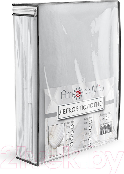 Изображение товара Гардина Amore Mio Однотонный креп Crep-8704-02 600x280 / 73704 (шампань)