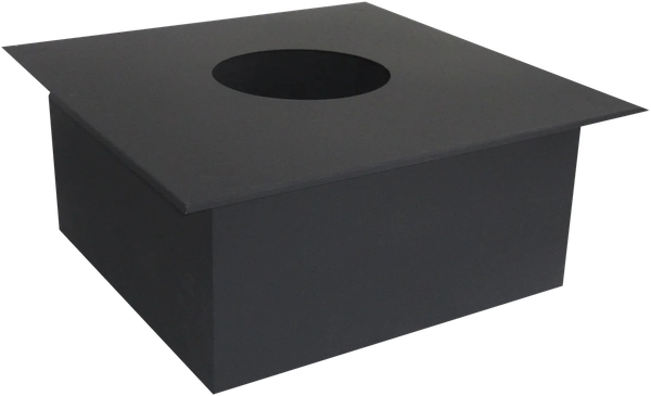 Изображение товара Потолочно-проходной узел дымохода КПД ф230 450x450 Под сэндвич (черный)