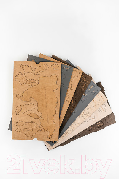 Изображение товара Декор настенный Woodary Карта мира XXL / 3257