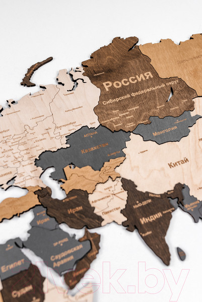 Изображение товара Декор настенный Woodary Карта мира XXL / 3257