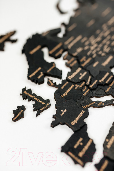 Изображение товара Декор настенный Woodary Карта мира L / 3258