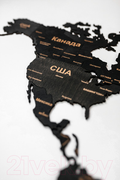 Изображение товара Декор настенный Woodary Карта мира L / 3258