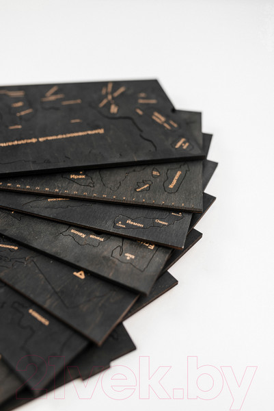 Изображение товара Декор настенный Woodary Карта мира XL / 3259