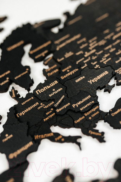 Изображение товара Декор настенный Woodary Карта мира XL / 3259