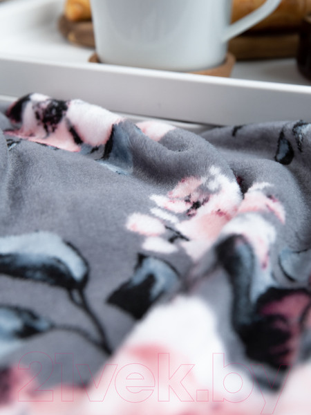 Изображение товара Плед TexRepublic Absolute Нежность-розы Фланель 150x200 / 63790 (серый/розовый)