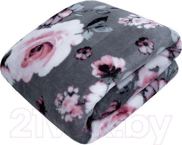 Изображение товара Плед TexRepublic Absolute Нежность-розы Фланель 150x200 / 63790 (серый/розовый)