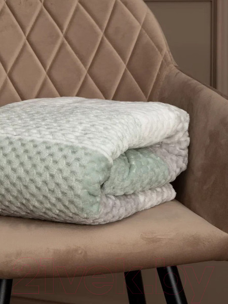 Изображение товара Плед TexRepublic Deco Lux Полосы Фланель 150x200 / 90689 (зеленый)