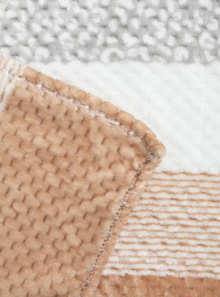 Изображение товара Плед TexRepublic Deco Lux Полосы Фланель 200x220 / 90692 (бежевый)