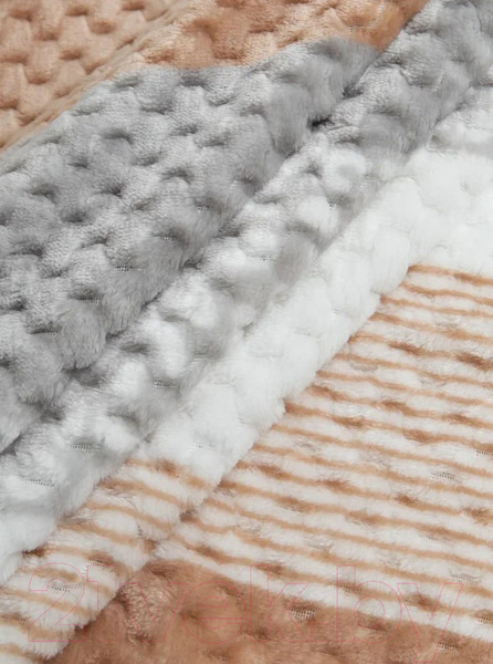 Изображение товара Плед TexRepublic Deco Lux Полосы Фланель 200x220 / 90692 (бежевый)