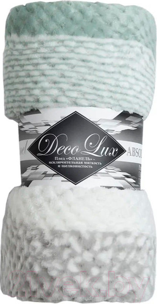 Изображение товара Плед TexRepublic Deco Lux Полосы Фланель 200x220 / 90693 (зеленый)