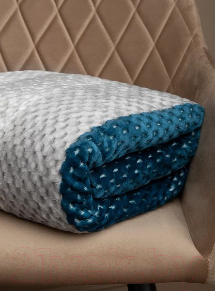 Изображение товара Плед TexRepublic Deco Lux Полосы Фланель 200x220 / 90694 (синий)