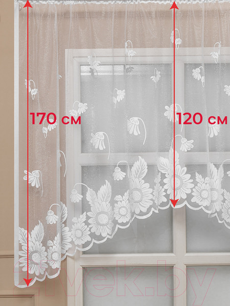 Изображение товара Гардина Amore Mio Арка H 3091 300x170 / 73759 (белый)