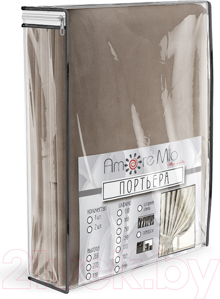 Изображение товара Штора Amore Mio Бархат T66-58 200x270 / 20839 (бежевый)