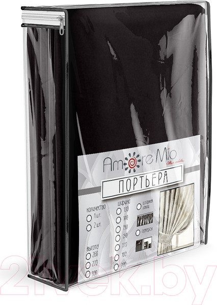 Изображение товара Штора Amore Mio Блэкаут однотонный 6668-05 200x270 / 24681 (венге)