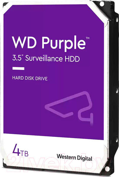 Изображение товара Жесткий диск Western Digital Purple 4TB (WD43PURZ)