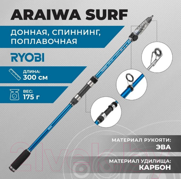 Изображение товара Удилище Ryobi Araiwa Surf 25 / 3606