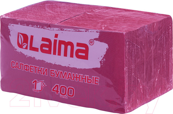 Изображение товара Бумажные салфетки Laima Big Pack / 114725 (400шт, бордовый)