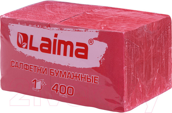 Изображение товара Бумажные салфетки Laima Big Pack / 114727 (400шт, красный)
