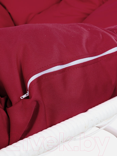 Изображение товара Диван подвесной M-Group Лежебока / 11180102 (с белым ротангом/бордовая подушка)