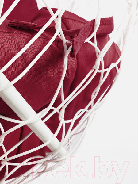 Изображение товара Диван подвесной M-Group Лежебока / 11180102 (с белым ротангом/бордовая подушка)