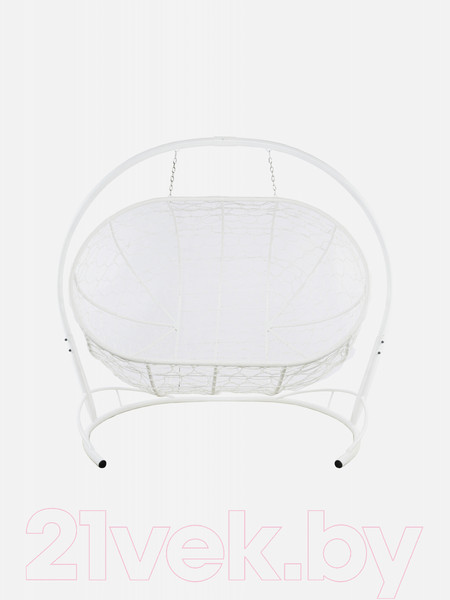 Изображение товара Диван подвесной M-Group Лежебока / 11180108 (с белым ротангом/розовая подушка)