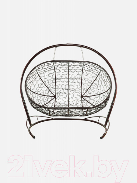 Изображение товара Диван подвесной M-Group Лежебока / 11180202 (с коричневым ротангом/бордовая подушка)