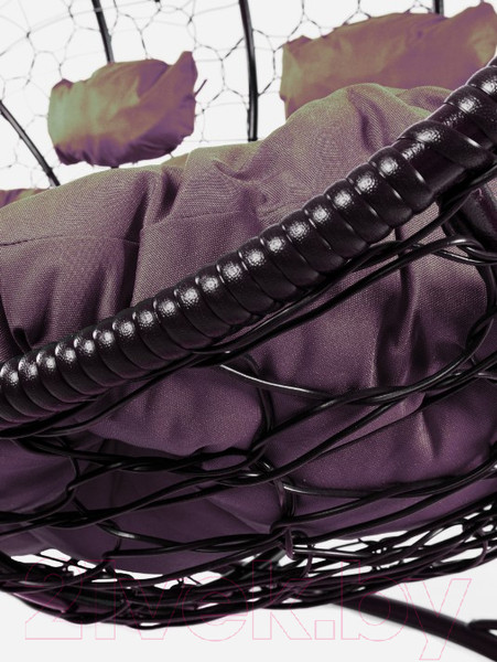 Изображение товара Диван подвесной M-Group Лежебока / 11180202 (с коричневым ротангом/бордовая подушка)