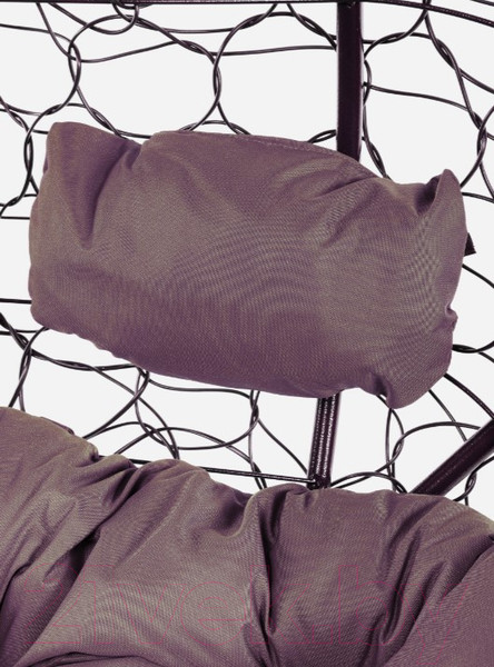 Изображение товара Диван подвесной M-Group Лежебока / 11180202 (с коричневым ротангом/бордовая подушка)