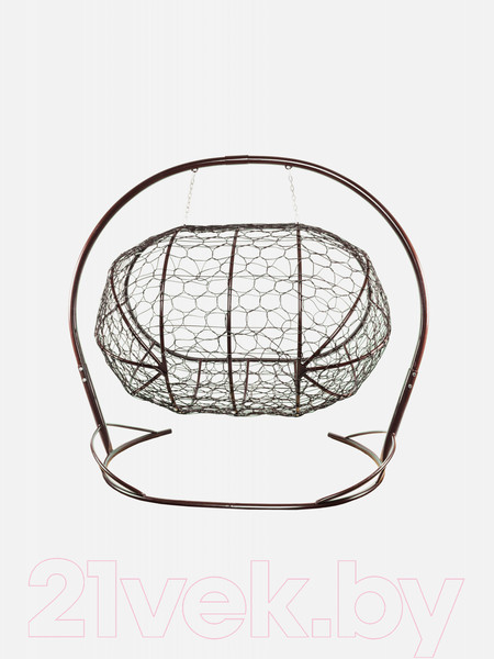 Изображение товара Диван подвесной M-Group Лежебока / 11180205 (с коричневым ротангом/коричневая подушка)