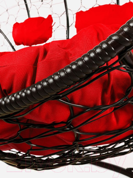 Изображение товара Диван подвесной M-Group Лежебока / 11180206 (с коричневым ротангом/красная подушка)