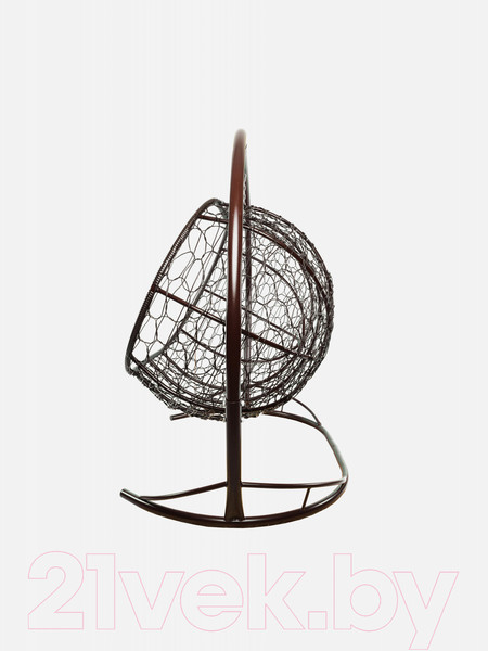 Изображение товара Диван подвесной M-Group Лежебока / 11180208 (с коричневым ротангом/розовая подушка)