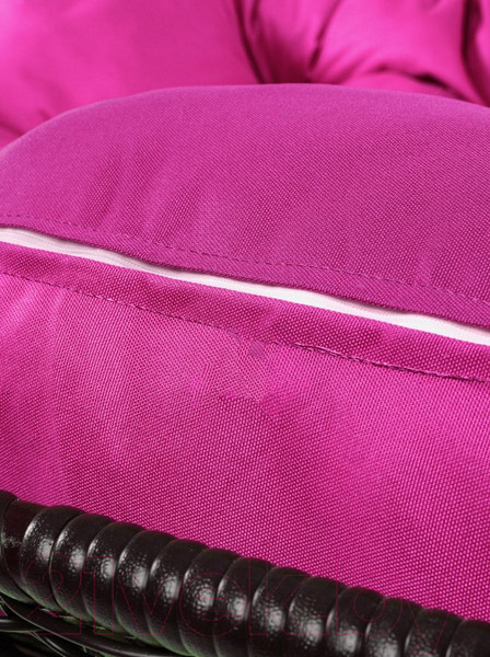 Изображение товара Диван подвесной M-Group Лежебока / 11180208 (с коричневым ротангом/розовая подушка)