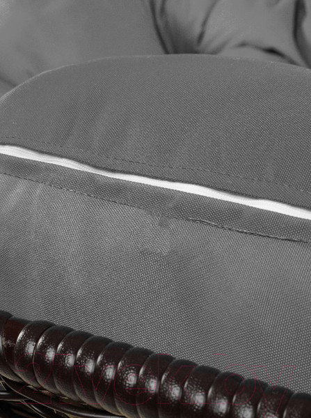 Изображение товара Диван подвесной M-Group Лежебока / 11180209 (с коричневым ротангом/серая подушка)