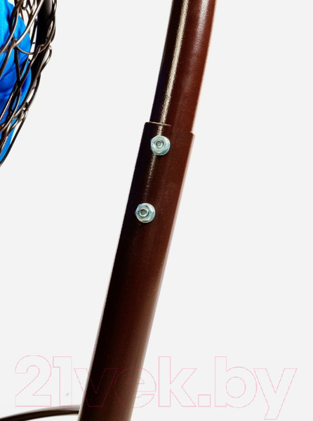 Изображение товара Диван подвесной M-Group Лежебока / 11180210 (с коричневым ротангом/синяя подушка)