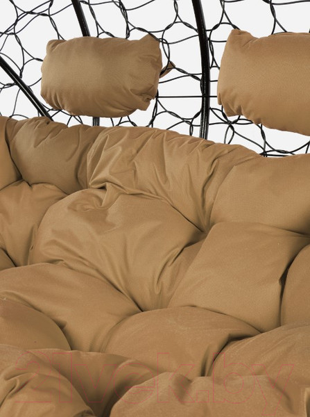 Изображение товара Диван подвесной M-Group Лежебока / 11180401 (с черным ротангом/бежевая подушка)